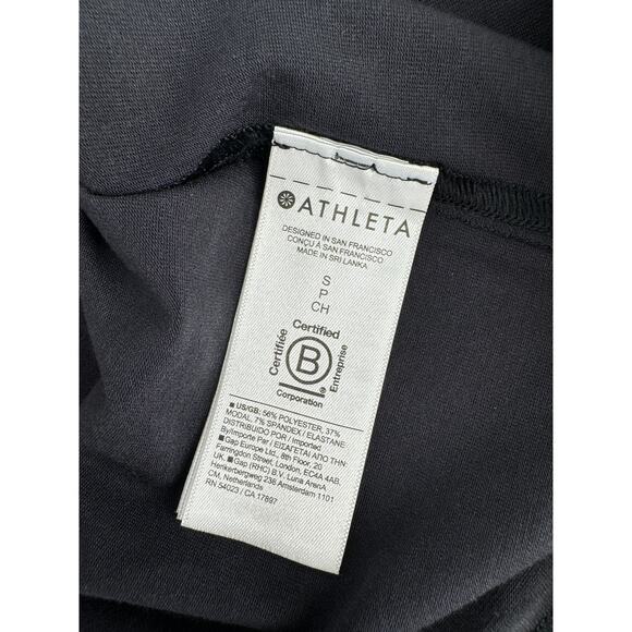 Athleta Crew Neckline Revive Long Sleeve Shirt Black Size Small - Picture 4 of 8